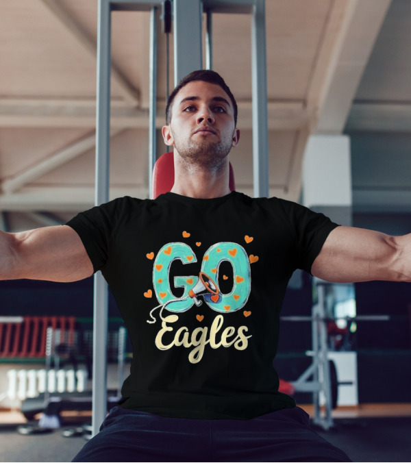 Go Cheer Eagles Heart T-Shirt