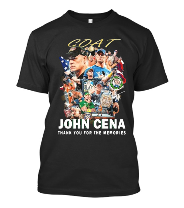 GOAT John Cena Thank You For The Memories 2025 Signature T-Shirt