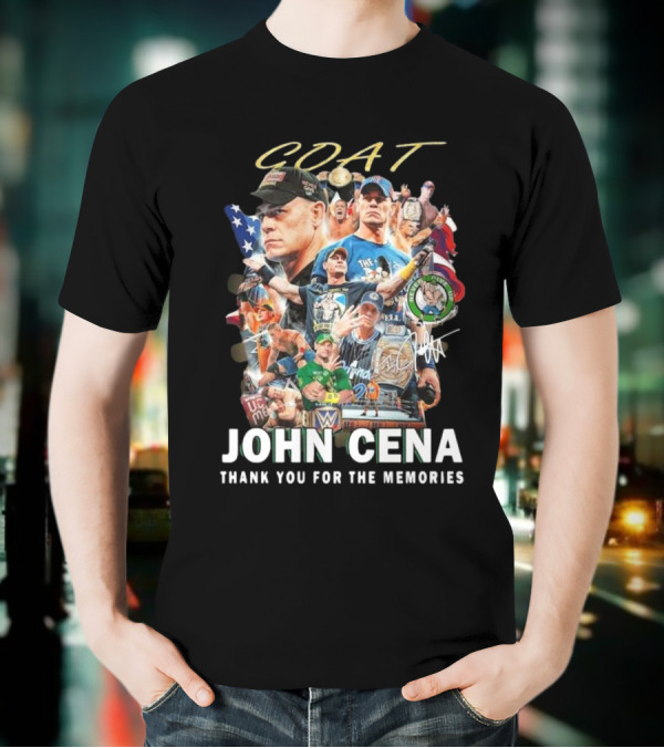 GOAT John Cena Thank You For The Memories 2025 Signature T-Shirt