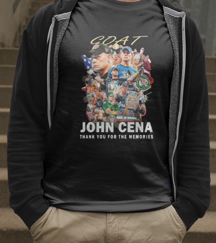 GOAT John Cena Thank You For The Memories 2025 Signature T-Shirt