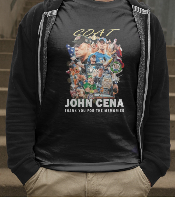 GOAT John Cena Thank You For The Memories 2025 Signature T-Shirt