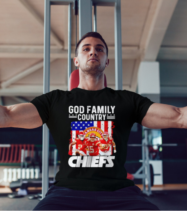 God Family Country Kansas City Chiefs Signatures T-Shirt