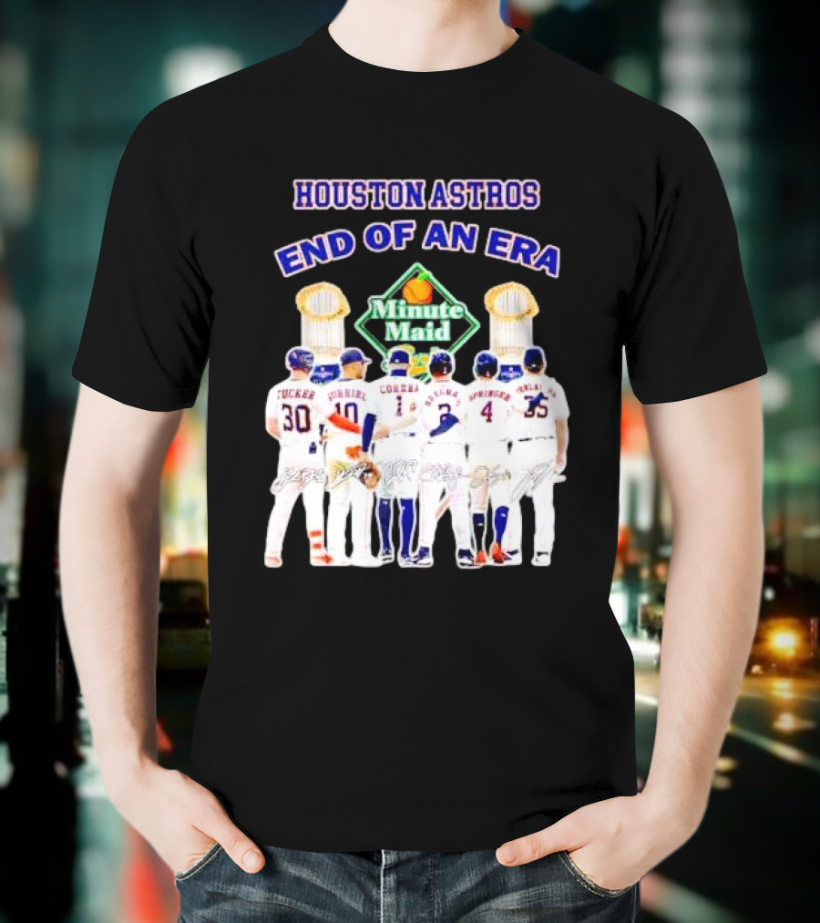 Houston Astros End Of An Era Minute Maid Signatures T-Shirt