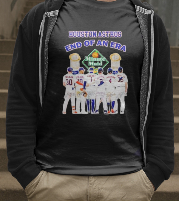 Houston Astros End Of An Era Minute Maid Signatures T-Shirt