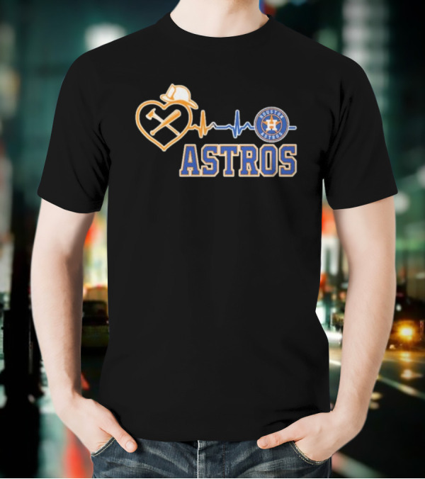Houston Astros Heart Logo T-Shirt