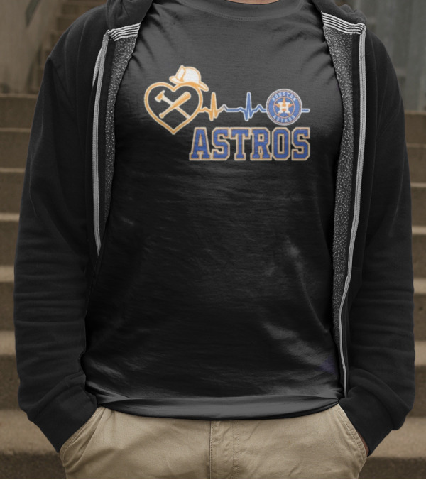 Houston Astros Heart Logo T-Shirt