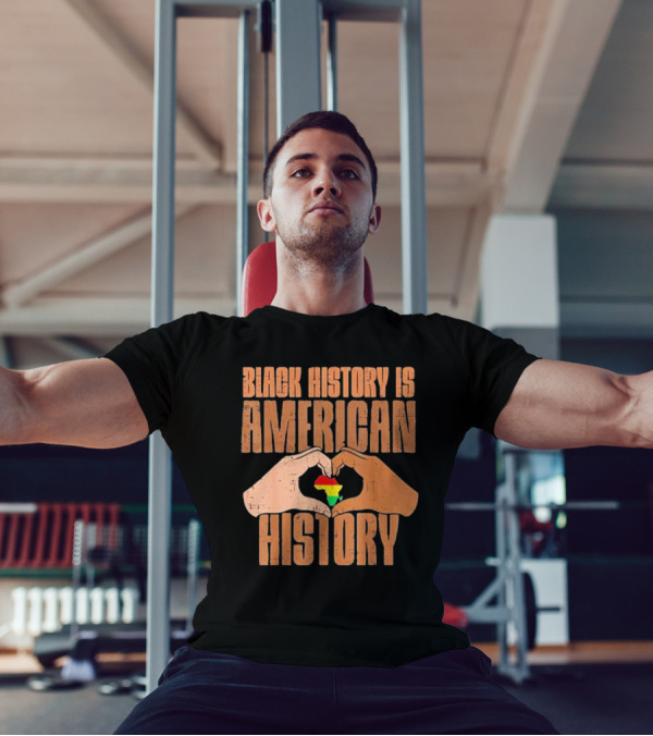 Heart Map Black History Is American History T-Shirt