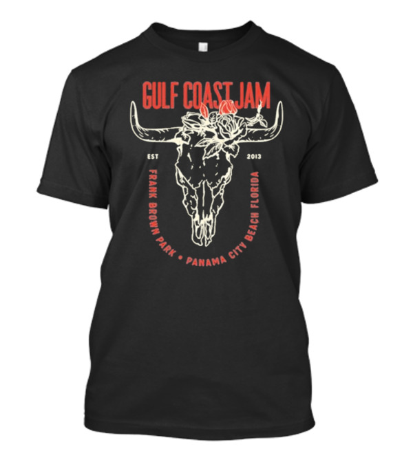 Gulf Coast Jam Skull & Flower Lineup 2025 T-Shirt