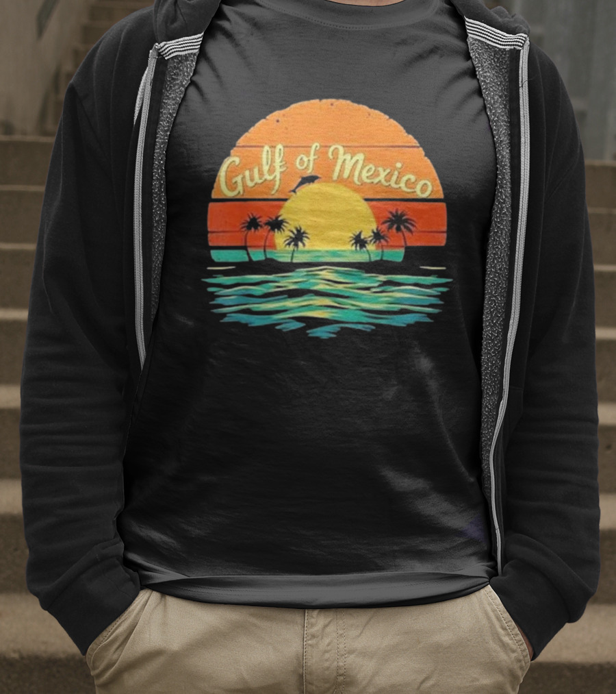 Gulf Of Mexico Beach Palms Summer Vacation T-Shirt