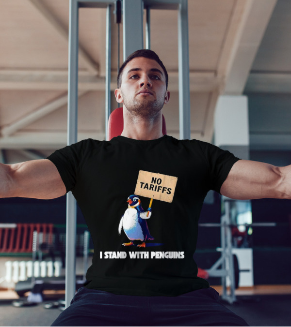 I Stand With Penguins No Tariffs Heard Island T-Shirt