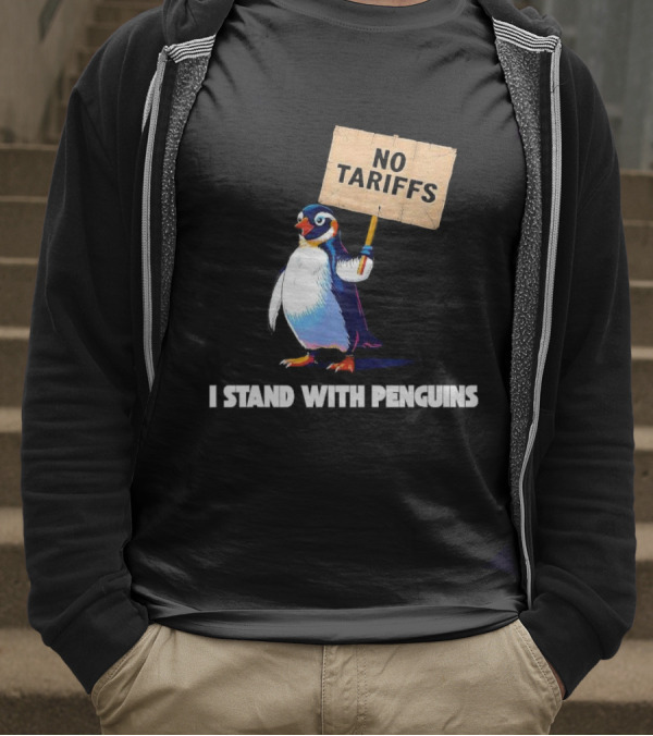 I Stand With Penguins No Tariffs Heard Island T-Shirt