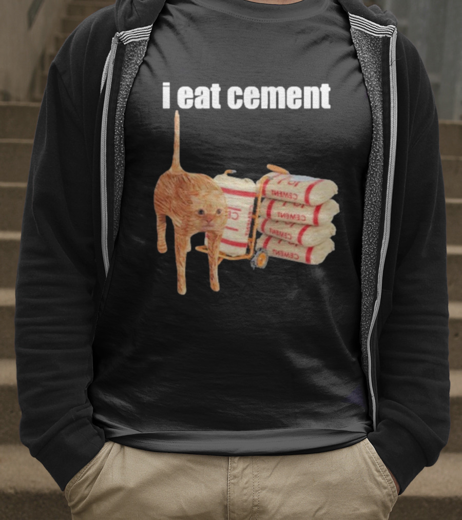 I Eat Cement Cat T-Shirt