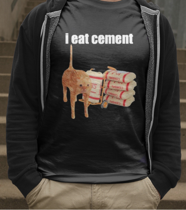 I Eat Cement Cat T-Shirt