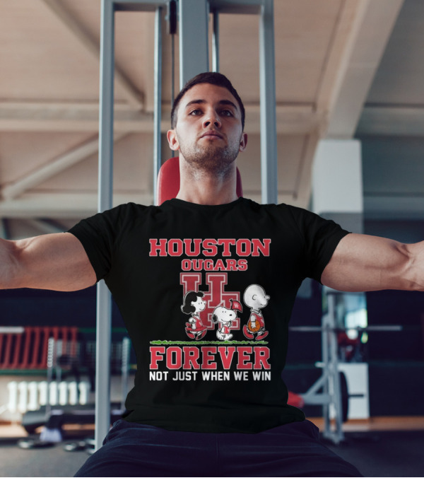 Houston Cougars X Peanuts Forever Not Just When We Win 2025 T-Shirt