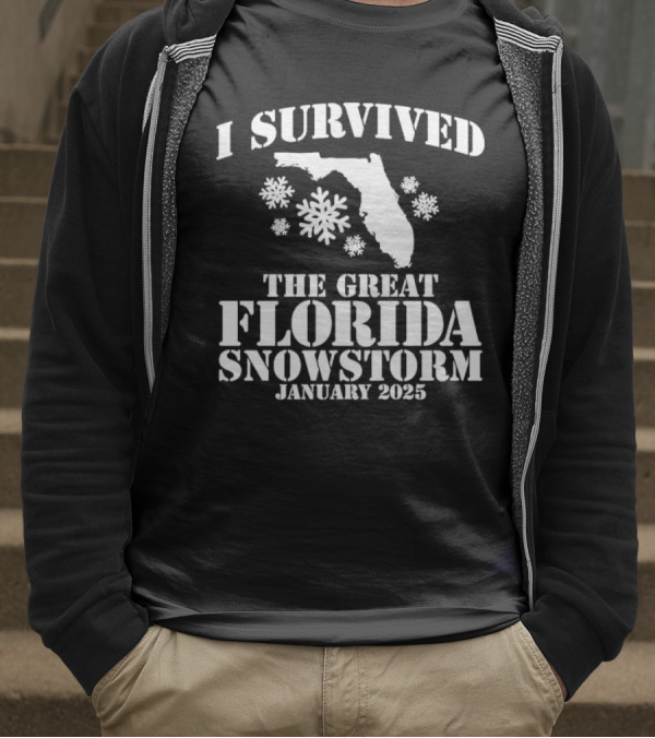 I Survived The Great Florida Snowstorm January 2025 T-Shirt