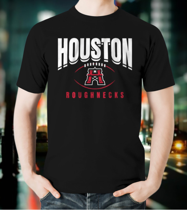 Houston Roughnecks Football Outline T-Shirt