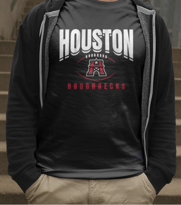 Houston Roughnecks Football Outline T-Shirt