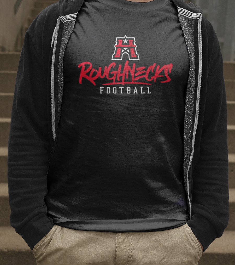 Houston Roughnecks Stylized Text T-Shirt