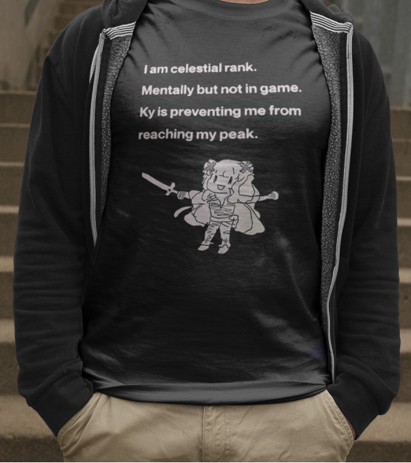 I Am Celestial Rank Gamer Achievement And Competitive Gaming T-Shirt
