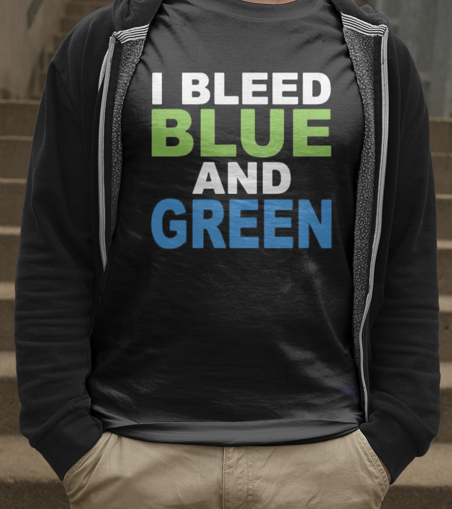I Bleed Blue And Green T-Shirt