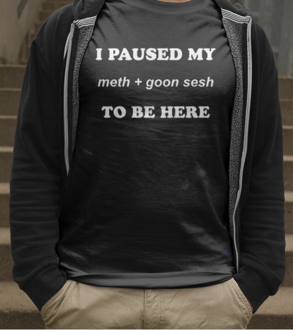 I Paused My Meth And Goon Sesh To Be Here T-Shirt