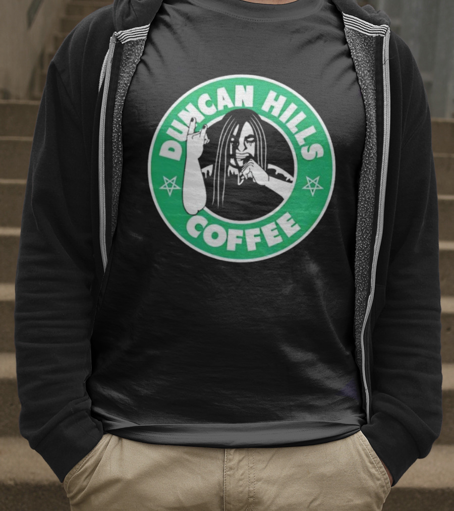 Duncan Hills Coffee Metalocalypse Starbucks Emblem T-Shirt