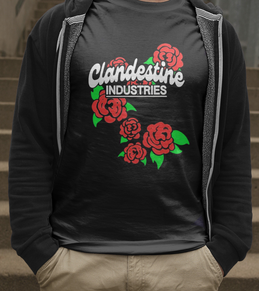 Clandestine Industries Intricate Brand Of Roses T-Shirt