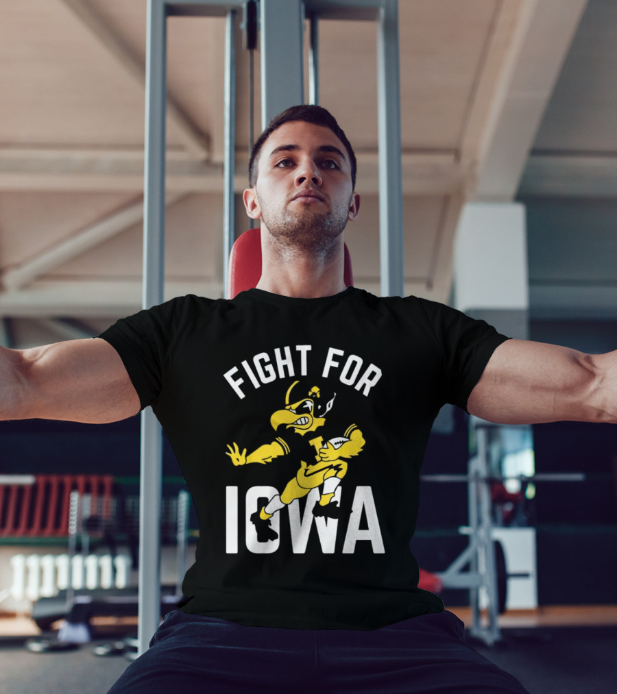 Iowa Hawkeyes Fight For Iowa Mascot Football T-Shirt