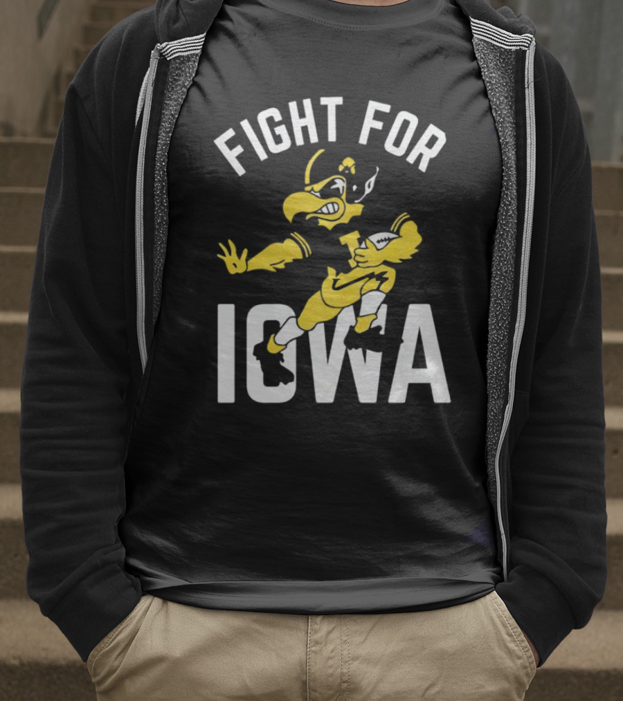Iowa Hawkeyes Fight For Iowa Mascot Football T-Shirt
