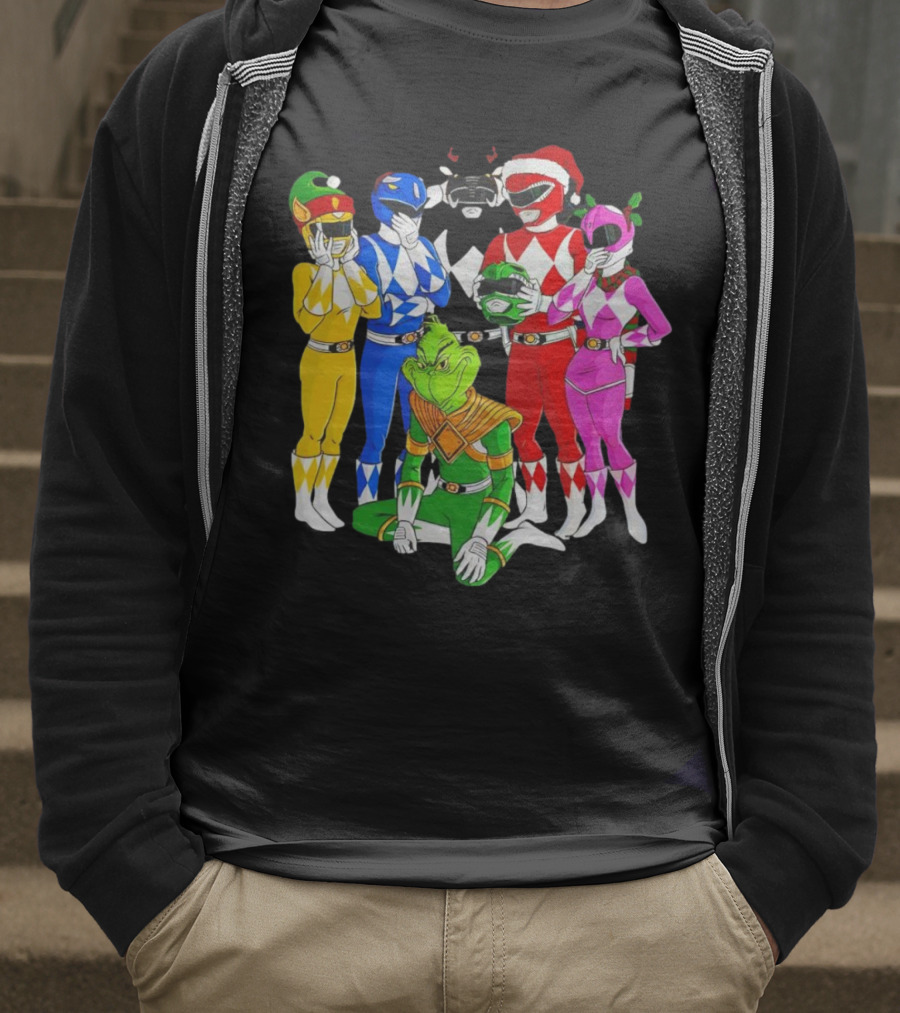 Grinch Rangers Christmas Power T-Shirt