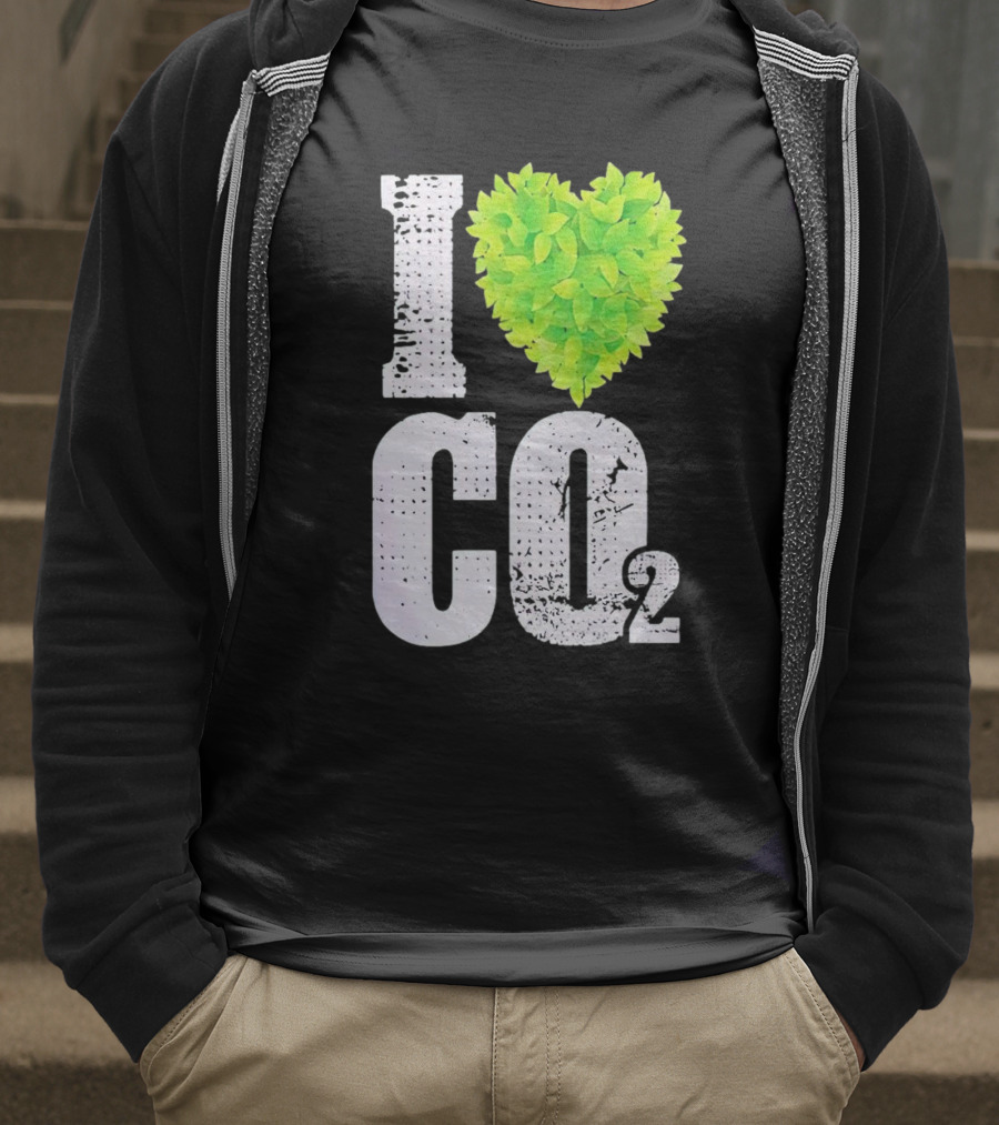 I Love CO2 Leaf Heart T-Shirt