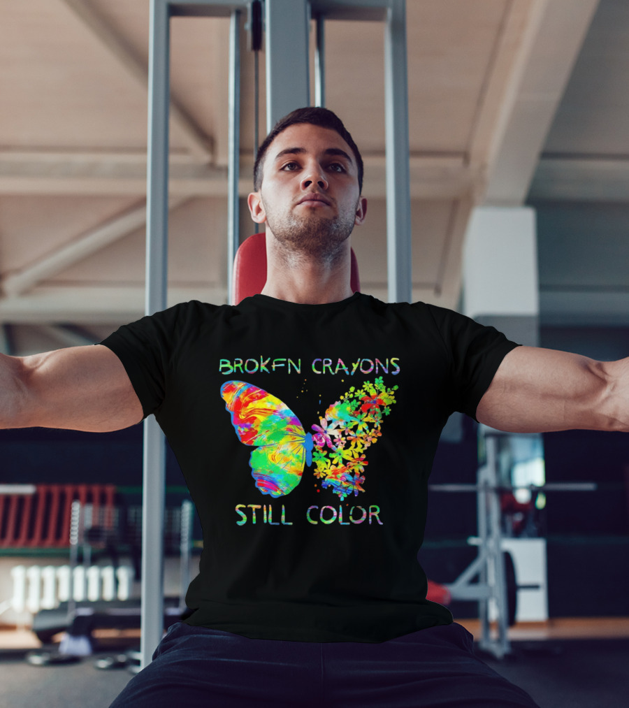BROKEN CRAYONS STILL COLOR BUTTERFLY T-Shirt