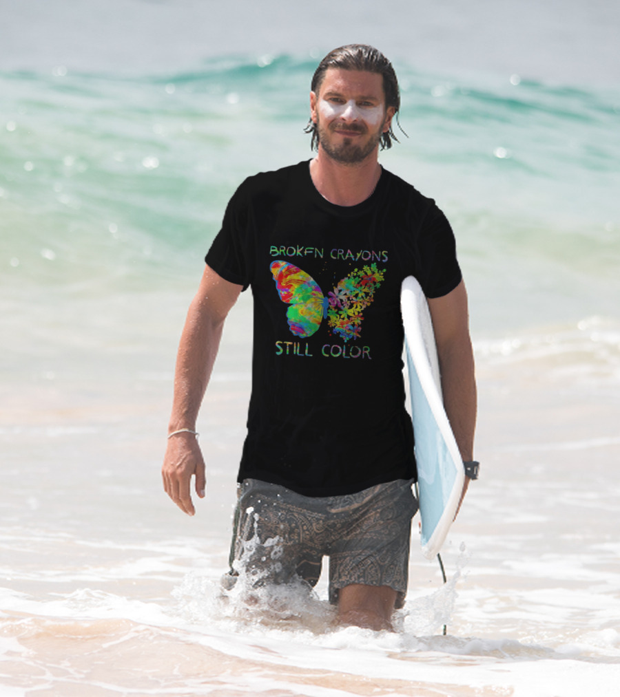 BROKEN CRAYONS STILL COLOR BUTTERFLY T-Shirt