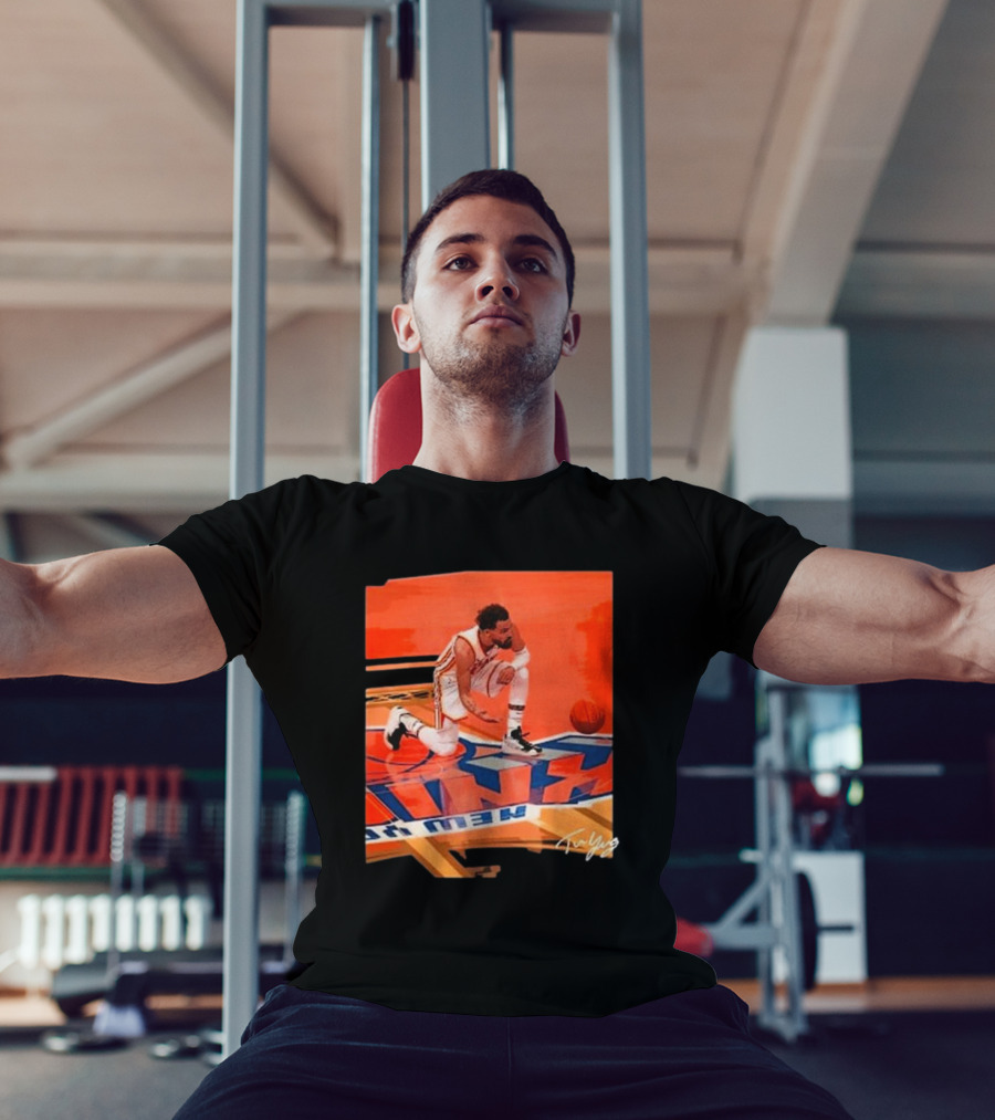 Atlanta Hawks Trae Young Kneeling Basketball New York Signature T-Shirt