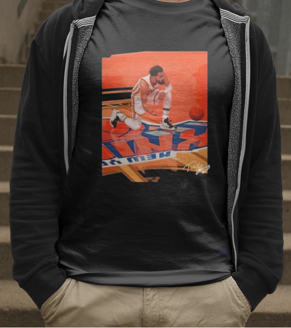 Atlanta Hawks Trae Young Kneeling Basketball New York Signature T-Shirt