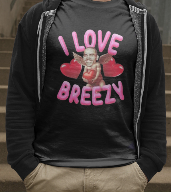 Chris Brown I Love Breezy Cupid Hearts T-Shirt