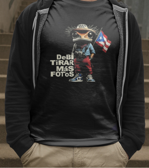 DeBi TiRAR Más FoTOs Puerto Rico Flag Frog Character Shoes T-Shirt