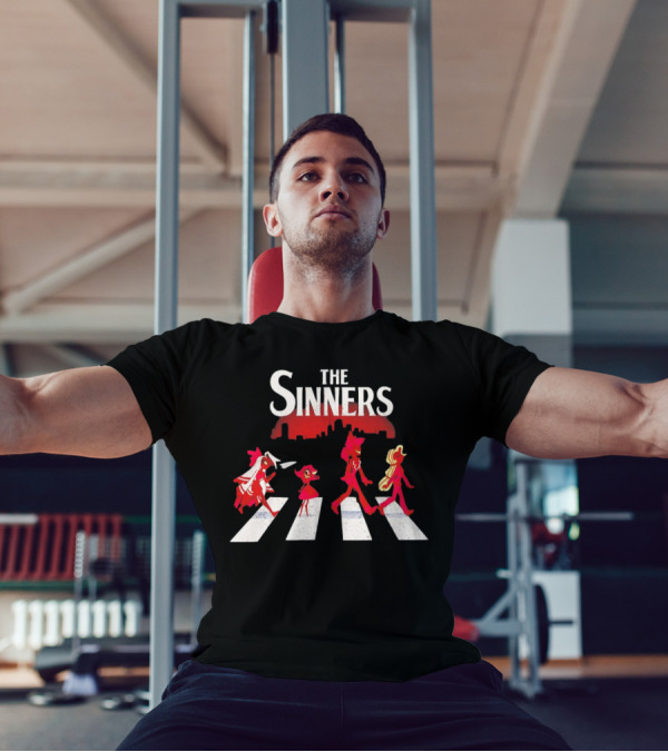 Hazbin Hotel The Sinners Abbey Road Characters Crossing T-Shirt