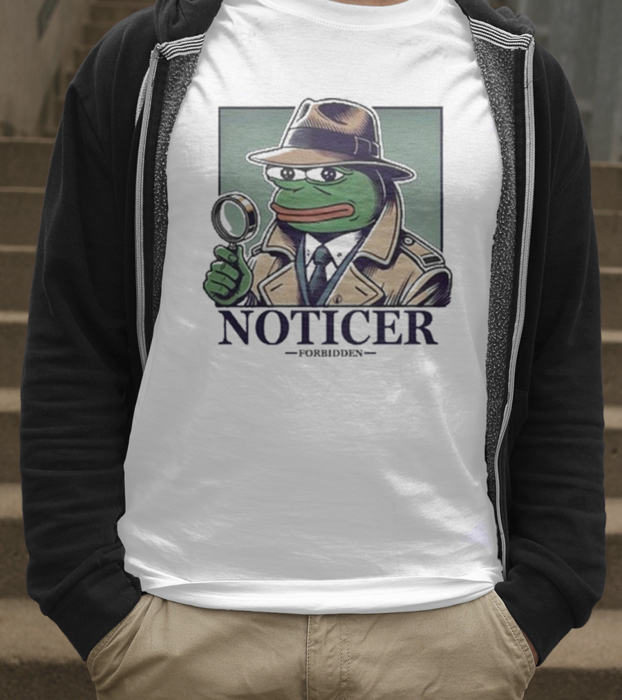 Noticer Forbidden Clothes Pepe Detective Magnifying Glass T-Shirt