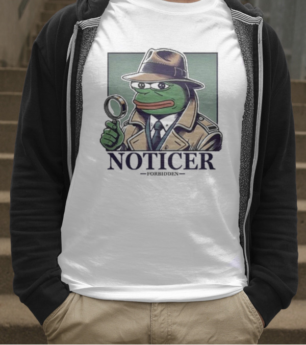 Noticer Forbidden Clothes Pepe Detective Magnifying Glass T-Shirt