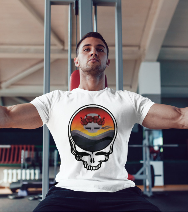 Grateful Dead The Ridge Skull Sunset With Roses T-Shirt