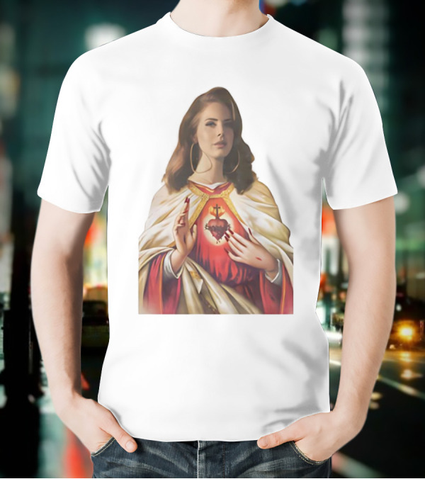 Jesus Lana Del Rey Sacred Heart Icon Image T-Shirt