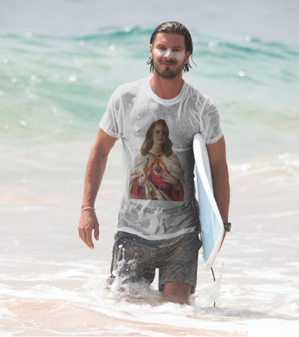 Jesus Lana Del Rey Sacred Heart Icon Image T-Shirt