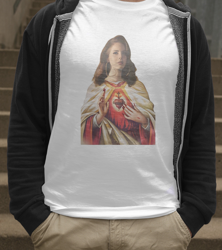 Jesus Lana Del Rey Sacred Heart Icon Image T-Shirt