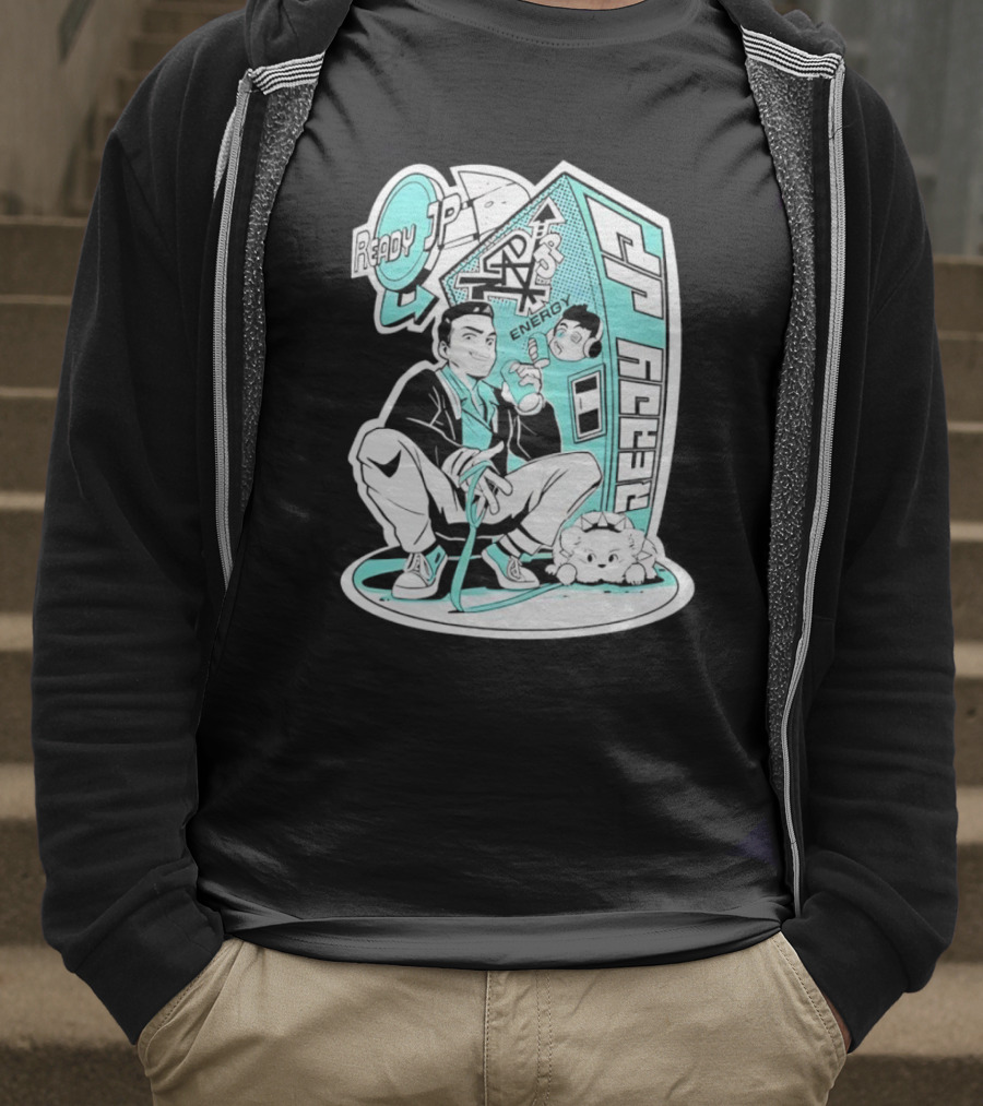 Ready JP Energy Machine Retro Style Oponok T-Shirt