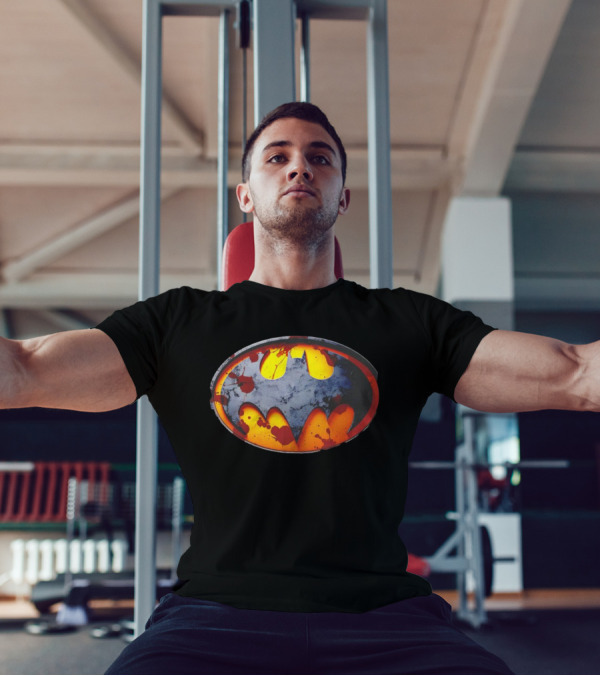Batman Symbol With Grunge And Blood Splatter Effects T-Shirt