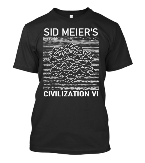 Sid Meier’s Civilization VI Stylized Topographic Waves T-Shirt
