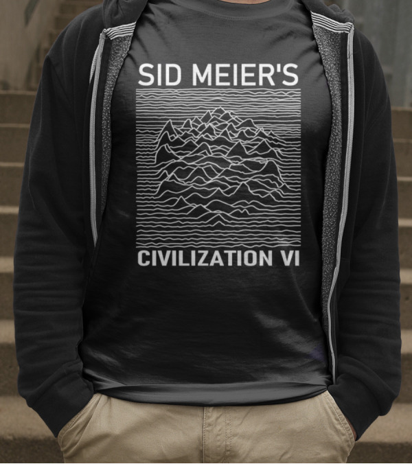 Sid Meier’s Civilization VI Stylized Topographic Waves T-Shirt