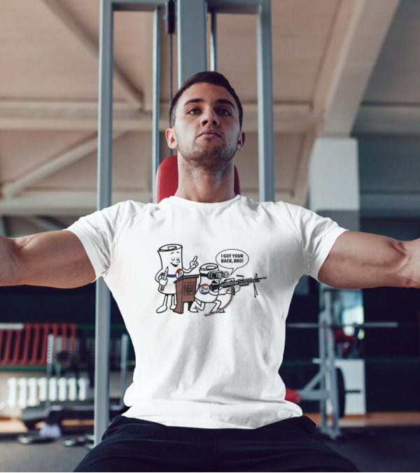 1st And 2nd I Got Your Back Bro Funny Guns T-Shirt