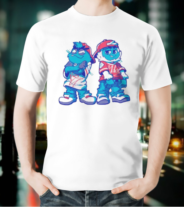 2 Kewl 4 School April Fools 2025 Hip-Hop Cartoon Characters In Red And White Outfits T-Shirt